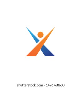 X Letter Logo Template vector icon design
