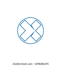 X Letter Logo Template vector icon design

