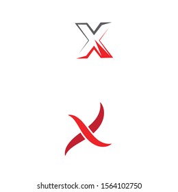 X Letter Logo Template vector icon illustration design