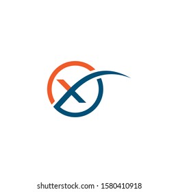 X Letter Logo Template vector design