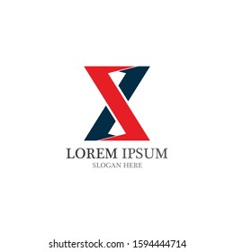 X Letter Logo Template vector icon illustration design