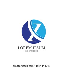 X Letter Logo Template vector icon illustration design