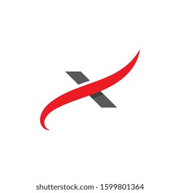 X Letter Logo Template vector icon illustration design