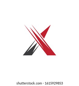 X Letter Logo Template vector icon illustration design