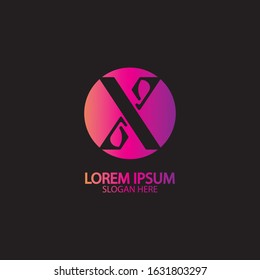 X Letter Logo Template vector icon illustration design