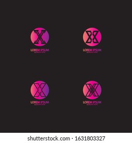 X Letter Logo Template vector icon illustration design