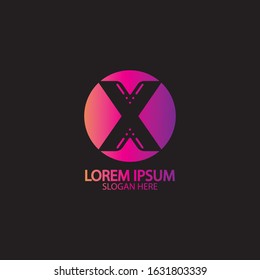 X Letter Logo Template vector icon illustration design