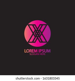 X Letter Logo Template vector icon illustration design