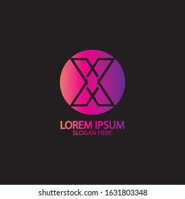 X Letter Logo Template vector icon illustration design