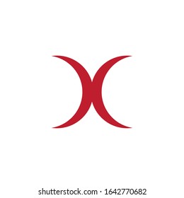 X Letter Logo Template vector icon illustration design
