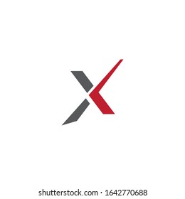 X Letter Logo Template vector icon illustration design