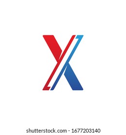 X Letter Logo Template vector icon illustration design