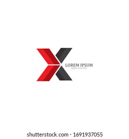 Diseño de ilustración de icono vectorial de la plantilla de logotipo de la letra X