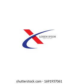 Diseño de ilustración de icono vectorial de la plantilla de logotipo de la letra X
