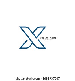 X letter logo template vector icon illustration design