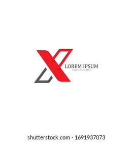 X letter logo template vector icon illustration design