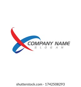 X Letter Logo Template vector icon illustration design