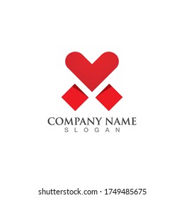 X Letter Logo Template vector icon illustration design