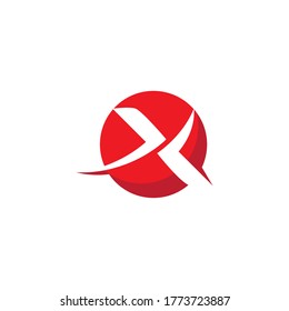 X Letter Logo Template vector design