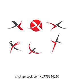 X Letter Logo Template vector design