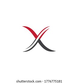 X Letter Logo Template vector icon illustration design