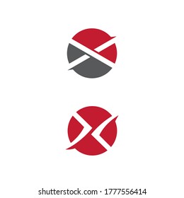 Diseño de icono de la plantilla de logotipo de carta X