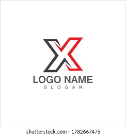 X Letter and X Logo Template vector illustration icon