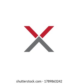 X Letter Logo Template vector icon illustration design