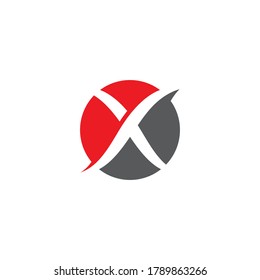 X Letter Logo Template vector icon illustration design