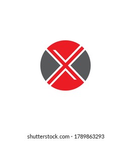 Diseño de icono de la plantilla de logotipo de carta X