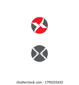 X Letter Logo Template vector icon illustration design