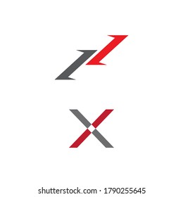 X Letter Logo Template vector icon illustration design