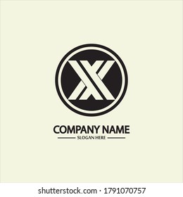 X Letter Logo Template vector icon illustration design