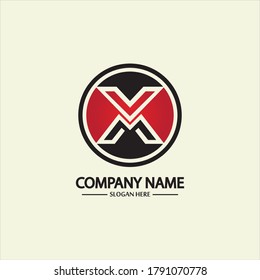 X Letter Logo Template vector icon illustration design