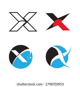 X Letter Logo Template vector icon design
