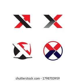 X Letter Logo Template vector icon design
