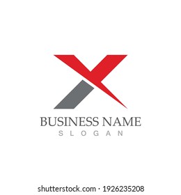 X Letter Logo Template vector icon illustration design