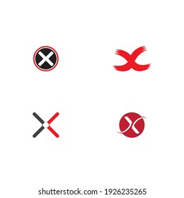 X Letter Logo Template vector icon illustration design