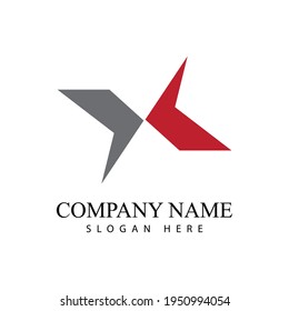 X Letter Logo Template vector icon illustration design