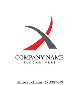 X Letter Logo Template vector icon illustration design