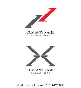X Letter Logo Template vector icon illustration design