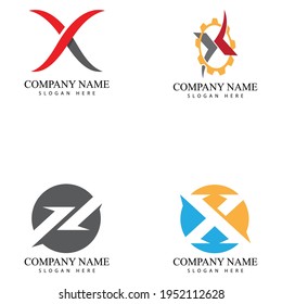 Diseño de icono de la plantilla de logotipo de carta X