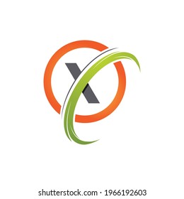 X Letter Logo Template vector icon illustration design