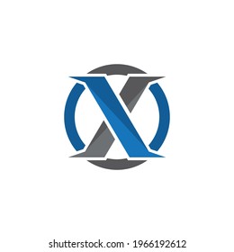 X Letter Logo Template vector icon illustration design