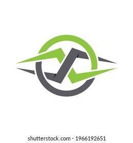 X Letter Logo Template vector icon illustration design