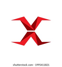 Diseño de icono de la plantilla de logotipo de carta X