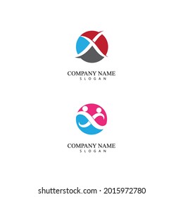 X Letter Logo Template vector icon illustration design