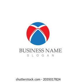 X Letter Logo Template vector icon illustration design