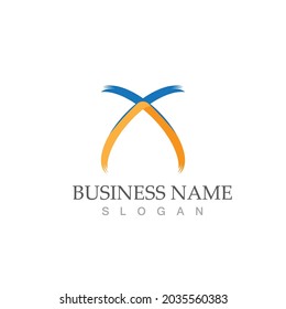 X Letter Logo Template vector icon illustration design