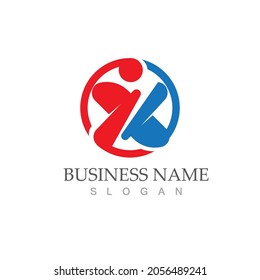 X Letter Logo Template vector icon illustration design